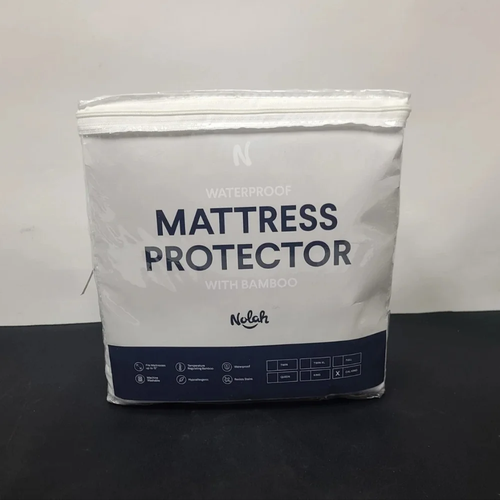 Nolah Waterproof Mattress Protector With Bamboo White Cal King New With Tags